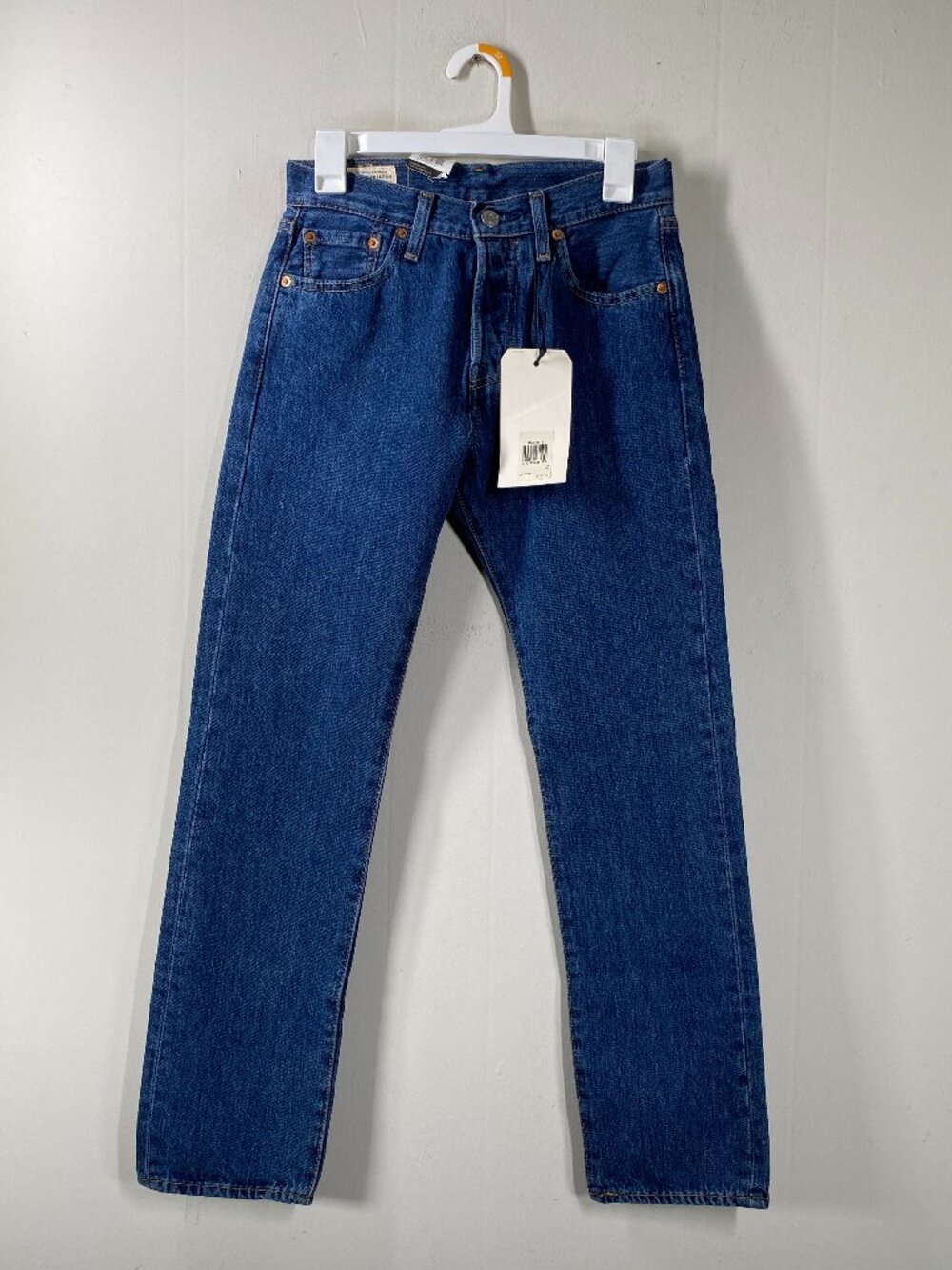 Levi's Premium 501 Denim Jeans Men's 27 x 30 Low Rise Button Fly Blue Casual NWT